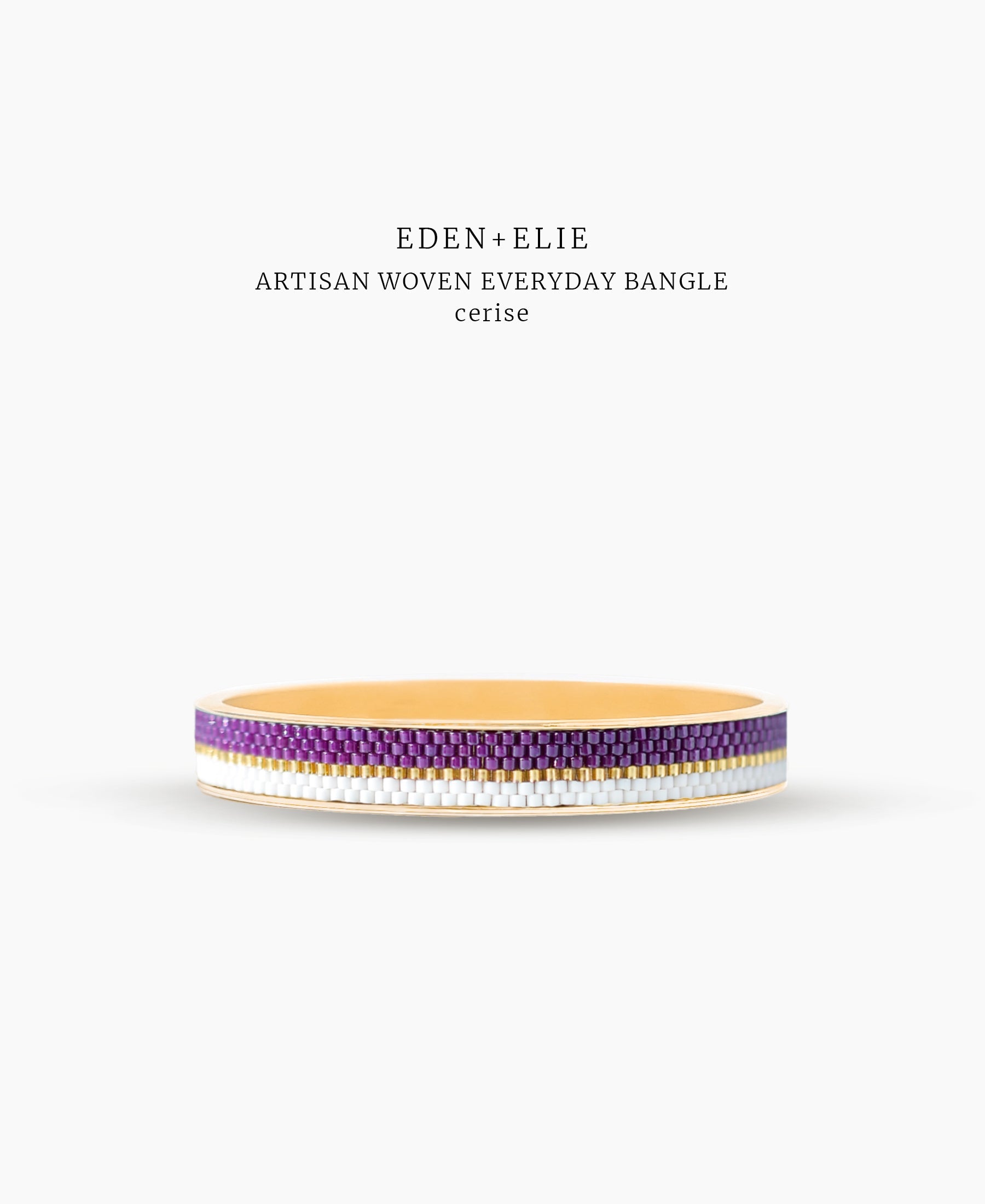 EDEN + ELIE Everyday gold narrow bangle - cerise