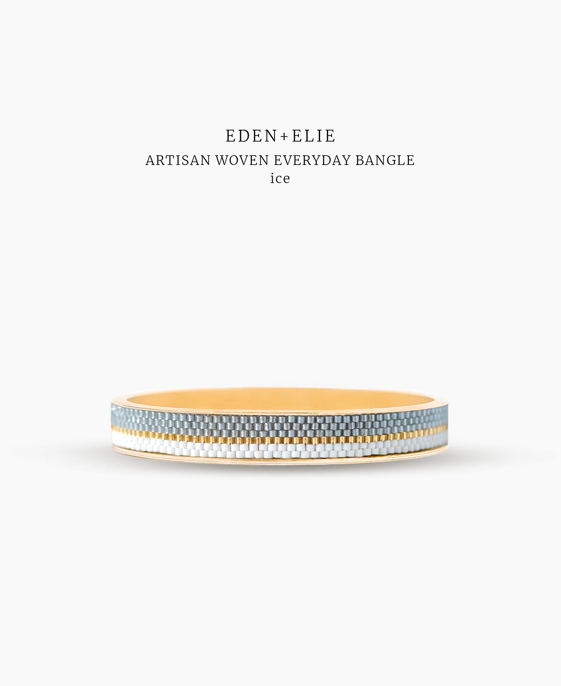 EDEN + ELIE Everyday gold narrow bangle - ice