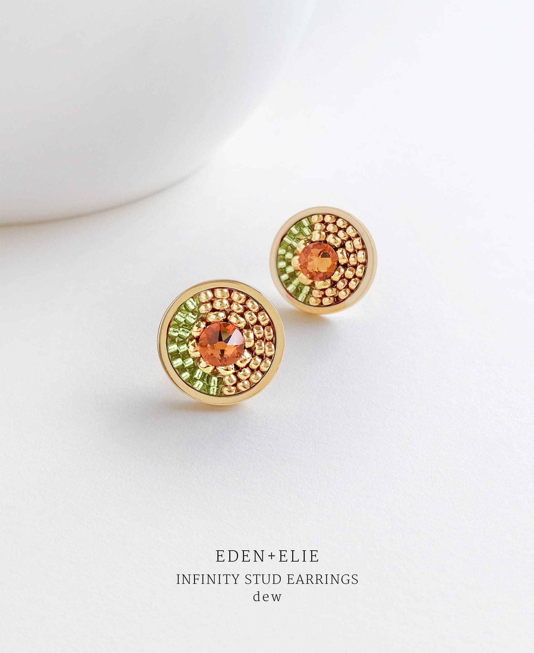 EDEN + ELIE Infinity stud earrings - dew