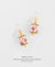 EDEN + ELIE Modern Peranakan drop earrings - cherry blossom