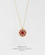 EDEN + ELIE Striped Medallion necklace - Cabernet